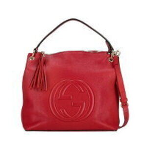 Gucci Soho Convertible Hobo bag red pebbled leather
